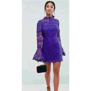 ASOS Purple Lace Mini Dress